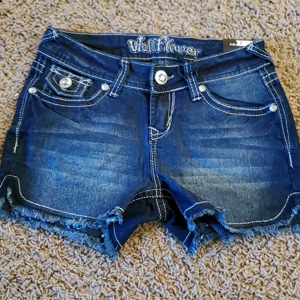 Wallflower Blue Jean Shorts